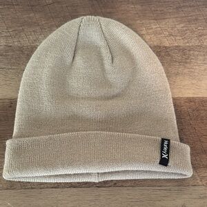 Hurley Neutral Tan Knit Cuffed Beanie